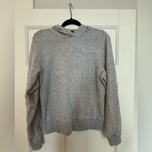 Vince Wool and Cashmere Blend Hooded Sweater in Grey